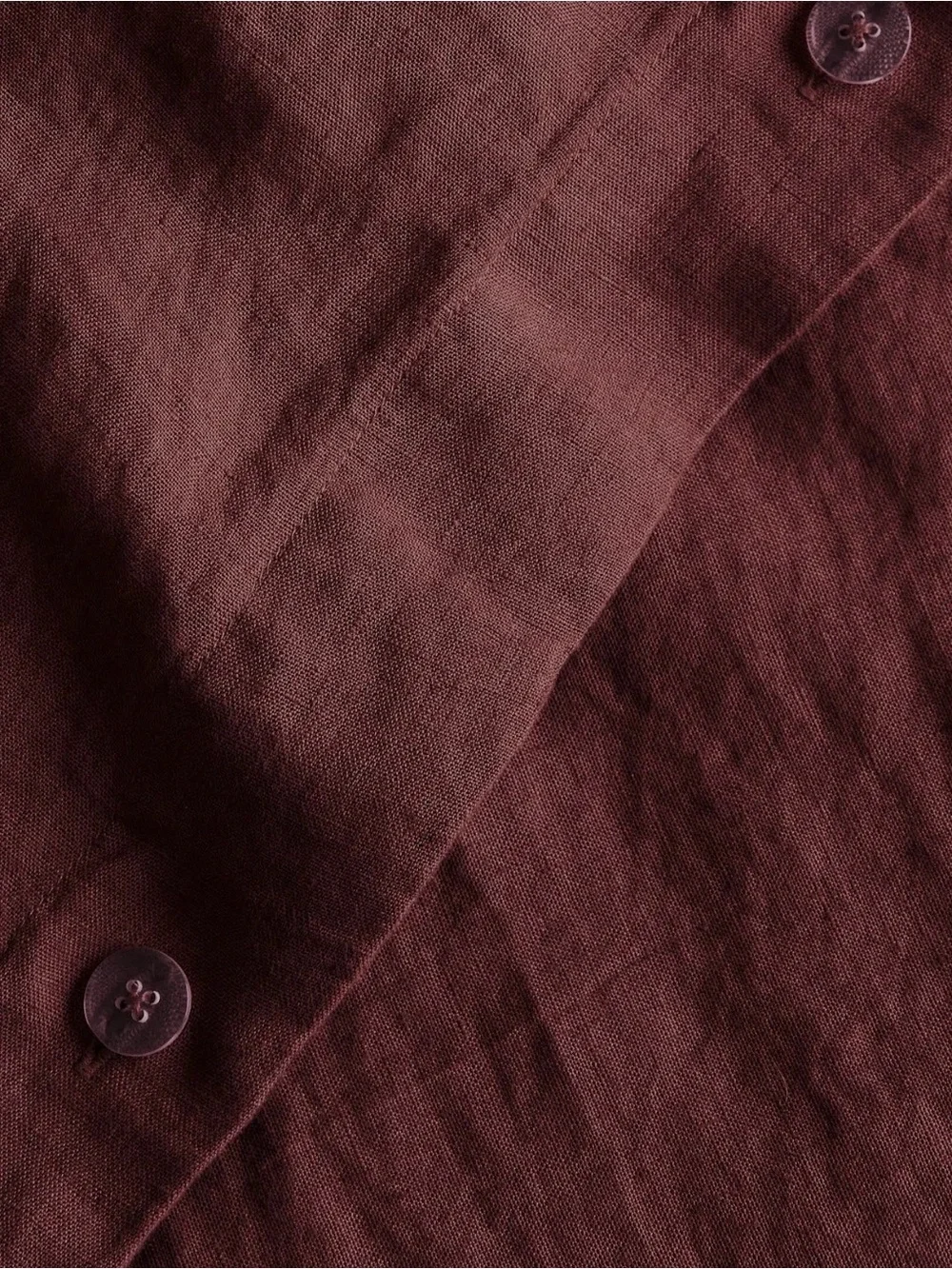 Burgundy European Linen Full/Queen Duvet - Retail $164